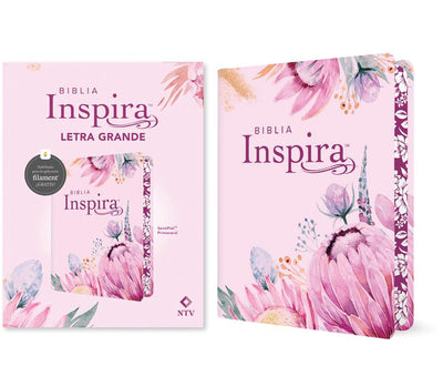 Biblia Inspira NTV con Filament | Edición Rosada Floral