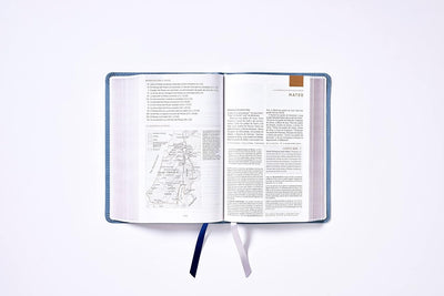 Biblia de Estudio NBLA Gris Símil Piel