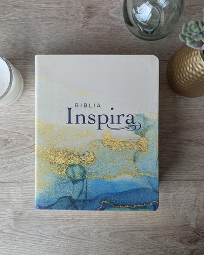 Biblia Inspira NTV con Filament | Tapa Flexible SentiPiel Oro