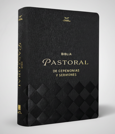 BIBLIA DE ESTUDIO RVC086cLG PJR PASTORAL CEREMONIAS Y SERMONES IMITACIÓN PIEL NEGRO