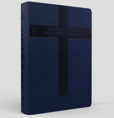 BIBLIA DE ESTUDIO RVC086cLG IMITACIÓN PIEL AZUL OSCURO