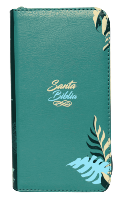 Biblia RVR Letra pequeña Color Verde Con Ayudas Digitales