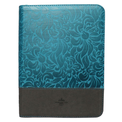 Biblia RVR Letra grande Color Azul Con Ayudas Digitales Con Indice Perforado