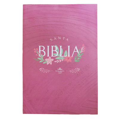 Biblia RVR60 Letra Grande 14 pts Color Rosado Con Ayudas Digitales - Tapa Dura