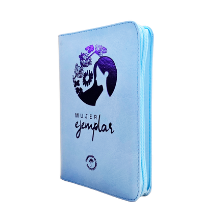 Biblia Mujer Ejemplar TLA066 PJR Azul Canto Plateado