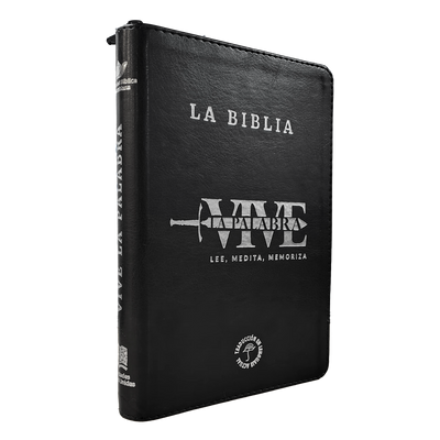Biblia TLA Vive La Palabra Letra Grande con Cierre y Herramientas Digitales Color Negro