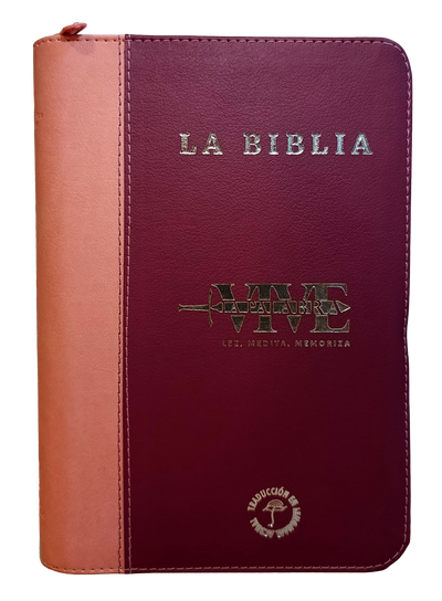 Biblia TLA Vive La Palabra Letra Grande con Cierre y Herramientas Digitales Color Lila