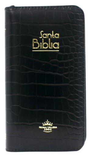 Biblia RVR Letra pequeña Color Negro Con Ayudas Digitales