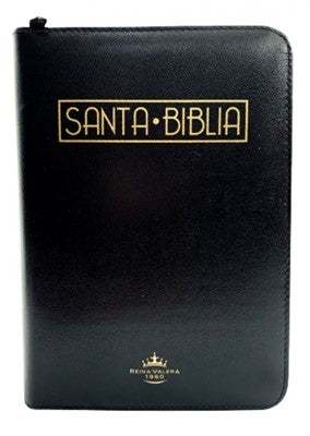 Biblia RVR Letra pequeña Color Negro Con Ayudas Digitales  Con Indice Perforado