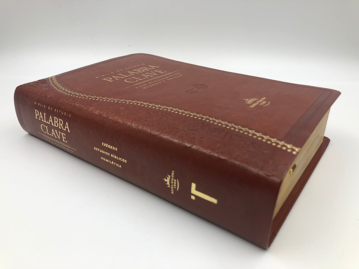 Biblia de Estudio Palabra Clave RVR60 – Piel Especial Marrón