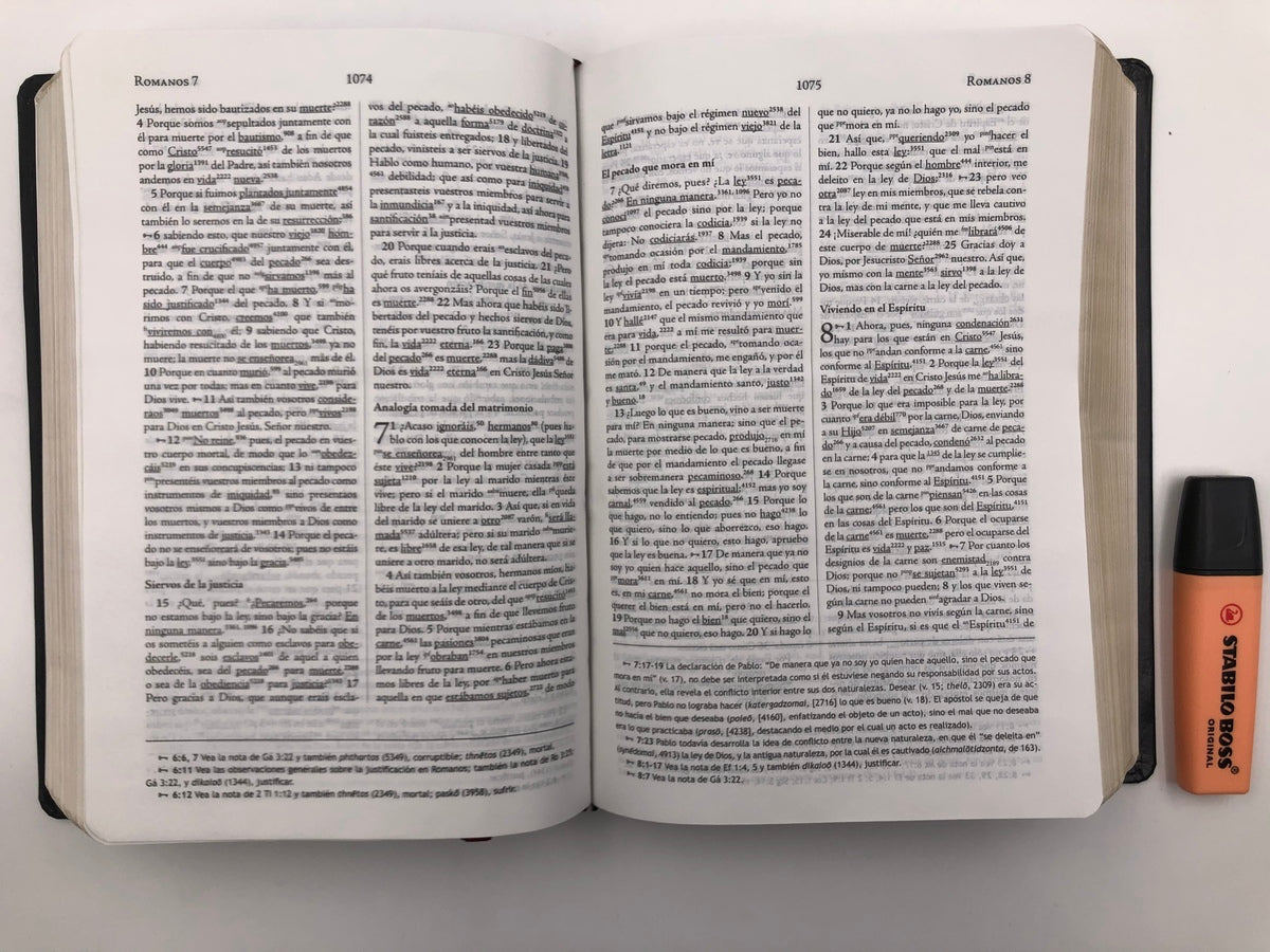Biblia de Estudio Palabra Clave RVR60 – Piel Especial Negro