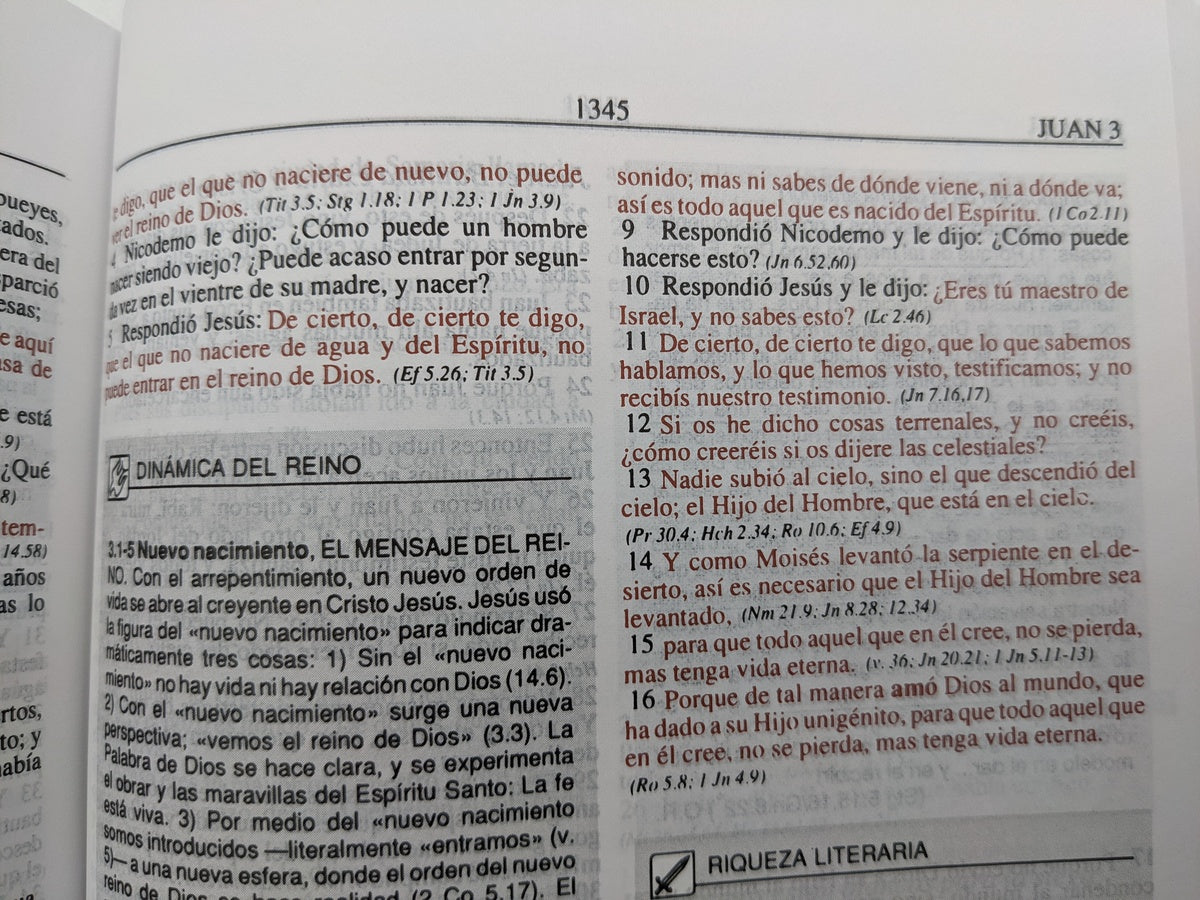 Biblia de Estudio Plenitud RVR60 | Tamaño Manual | Tapa Rústica