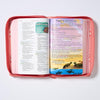 Biblia Aventura para Niñas NBLA Coral - Animal Print con Cierre