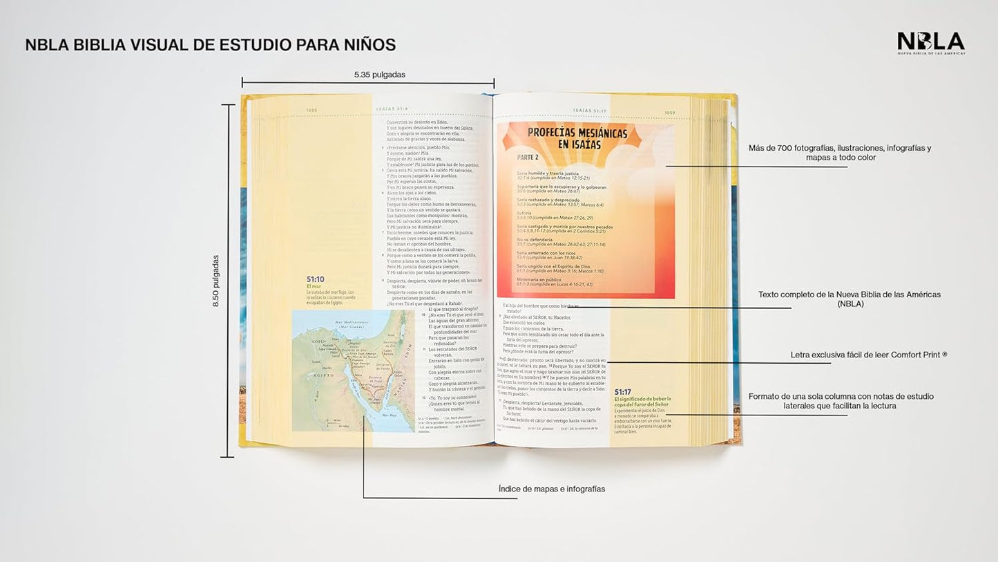 Biblia Visual de Estudio para Niños NBLA - Tapa Dura