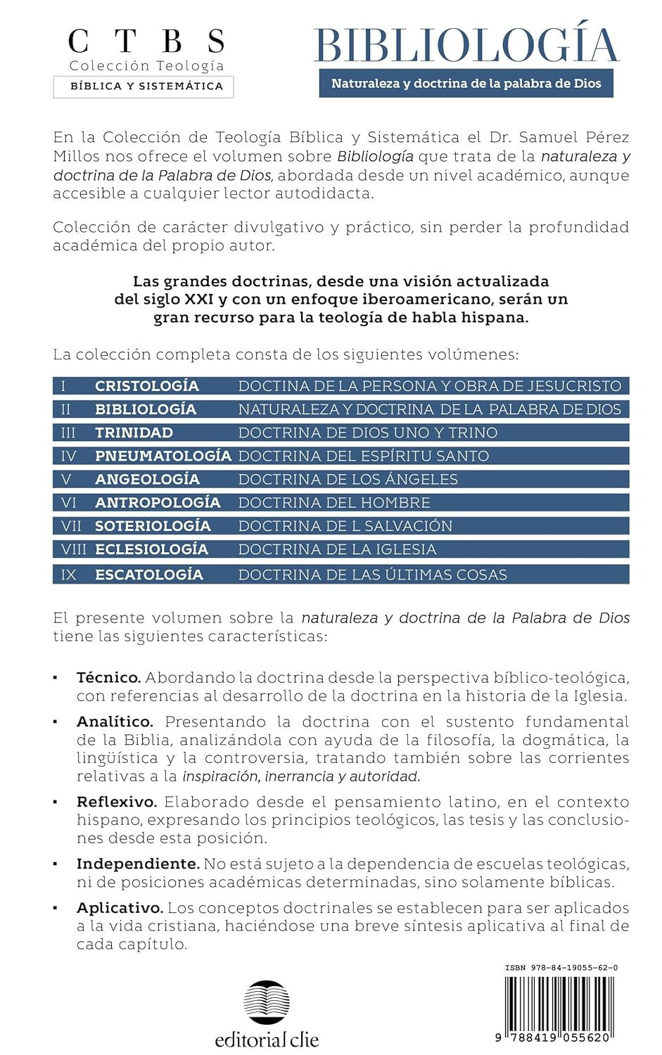 Bibliología  Naturaleza y doctrina de la palabra de Dios - CTBS