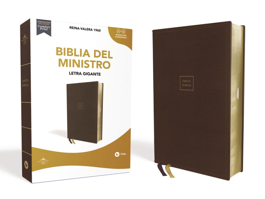 Biblia del Ministro NBLA - Leathersoft Café, Letra Gigante