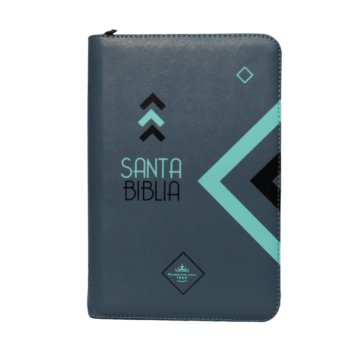 Biblia RVR60 Letra Grande 12 pts con Recursos Digitales - Color Gris con Triángulos