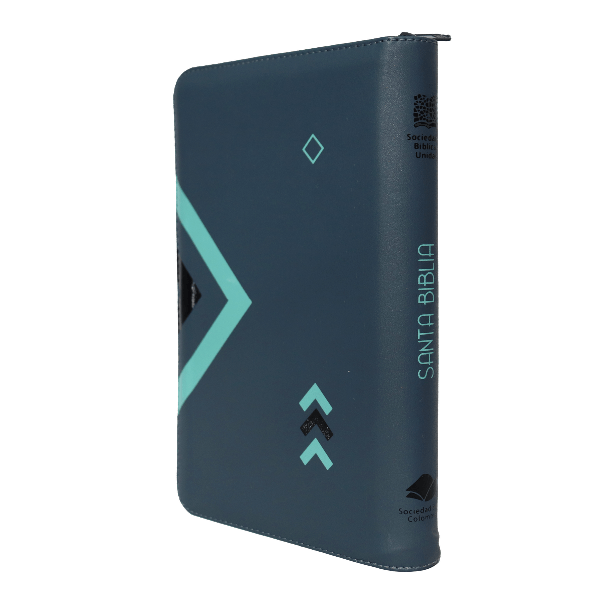 Biblia RVR60 Letra Grande 12 pts con Recursos Digitales - Color Gris con Triángulos