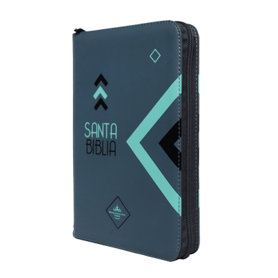 Biblia RVR60 Letra Grande 12 pts con Recursos Digitales - Color Gris con Triángulos