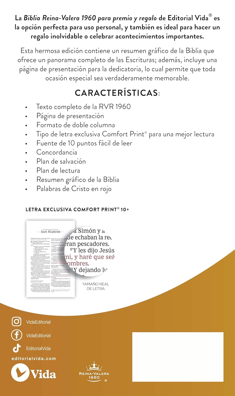 Biblia RVR60 Premios y Regalos ISAÍAS 53 | Letra Grande Comfort Print