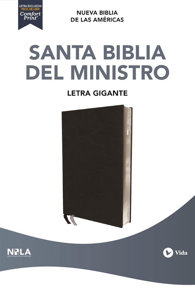 Biblia del Ministro NBLA - Leathersoft Negra, Letra Gigante