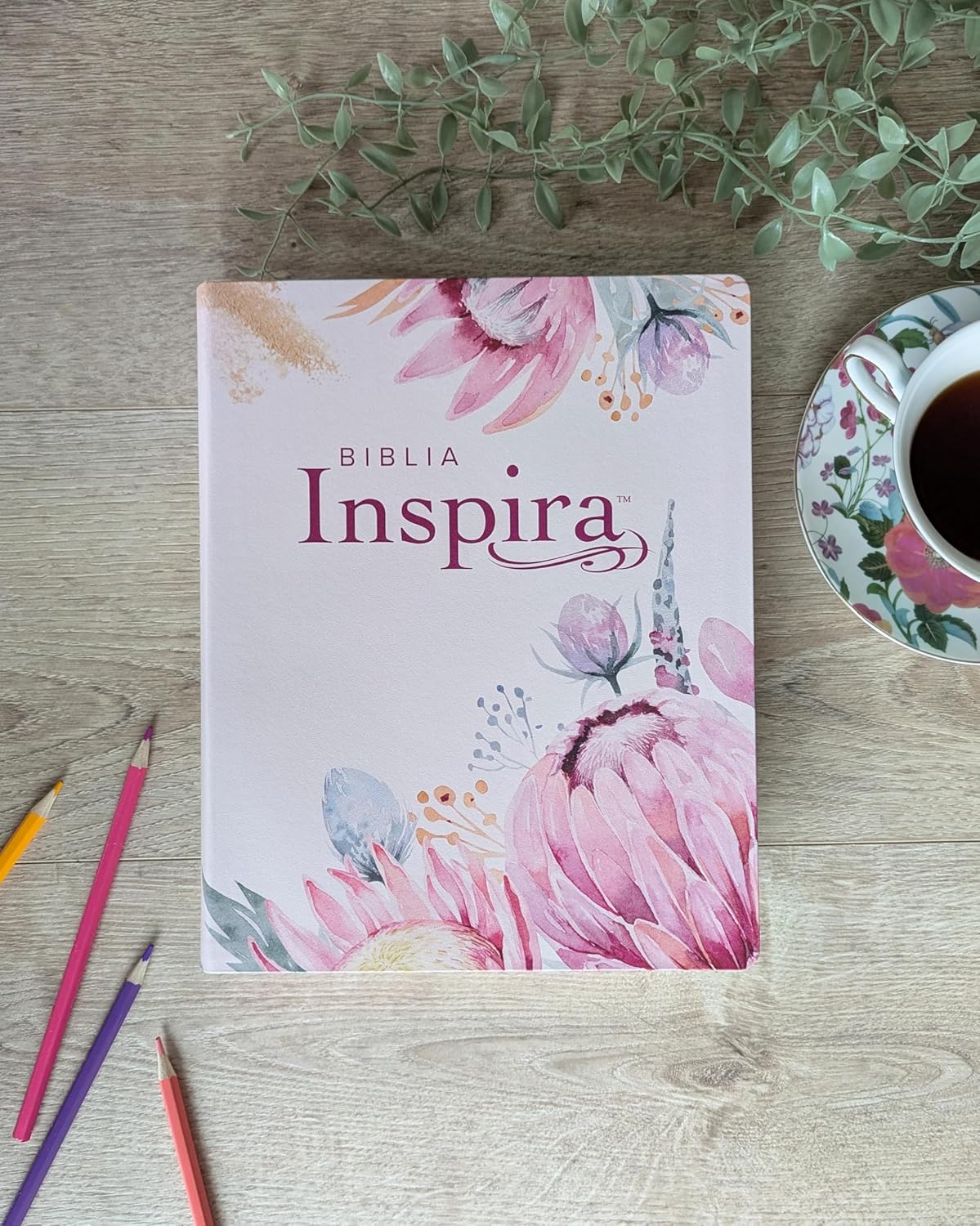 Biblia Inspira NTV con Filament | Edición Rosada Floral