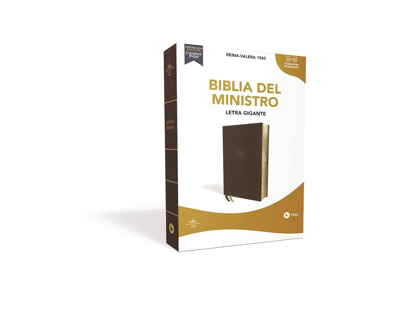 Biblia del Ministro NBLA - Leathersoft Café, Letra Gigante