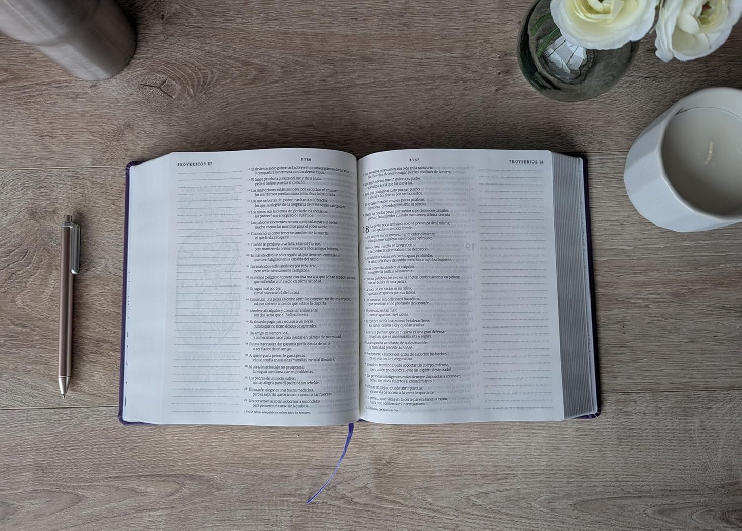 Biblia Inspira NTV con Filament | Tapa dura SentiPiel Lavanda