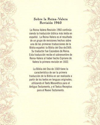 Biblia Reina Valera 1960 Edición Artística Tapa Dura Tela Floral