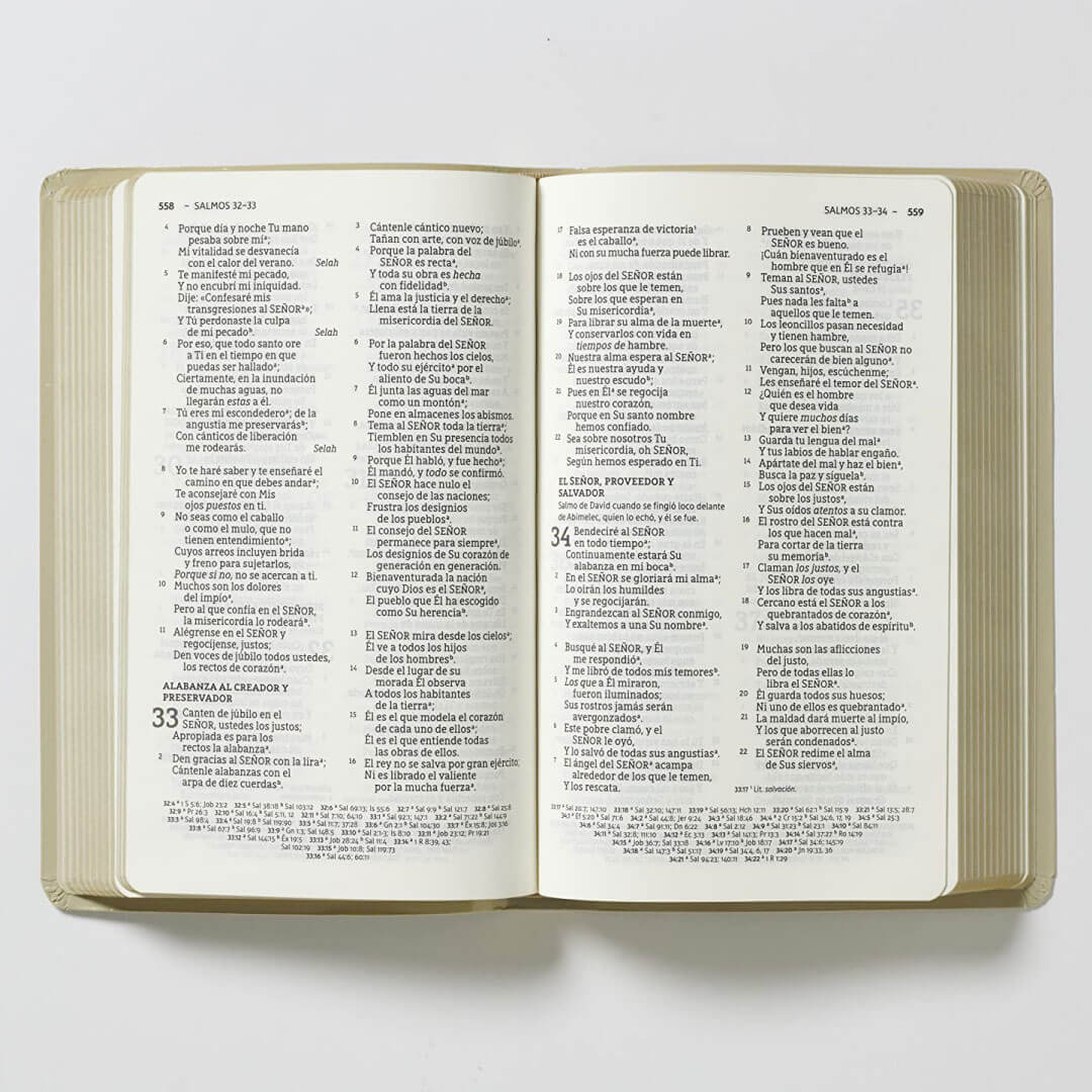 Biblia congregacional letra grande beige NBLA