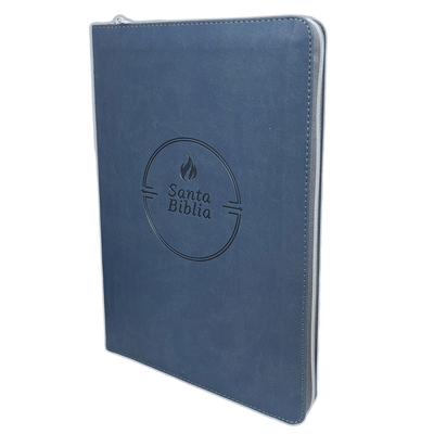 BIBLIA RVR60 EDICIÓN ULTRAFINA CREMALLERA COLOR GRIS LETRA GRANDE