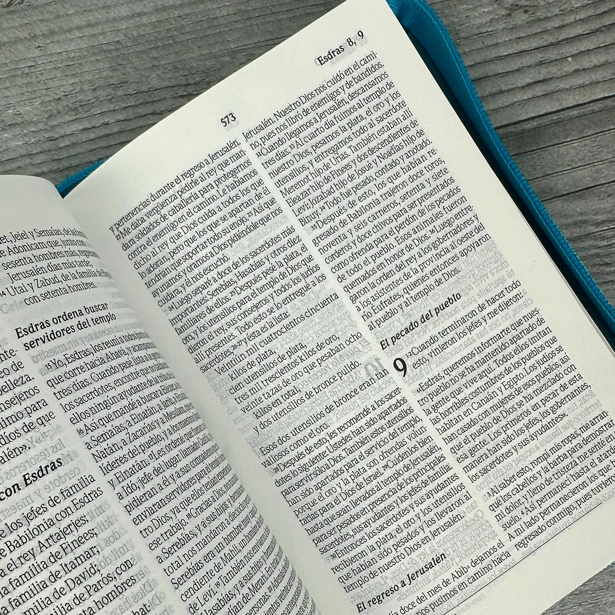 BIBLIA TLA.45ZLM IMITACIÓN PIEL AZUL AGUA MARINA CON CIERRE