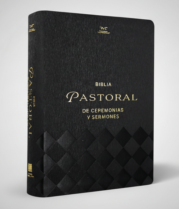 BIBLIA DE ESTUDIO RVC086cLG PJR PASTORAL CEREMONIAS Y SERMONES IMITACIÓN PIEL NEGRO