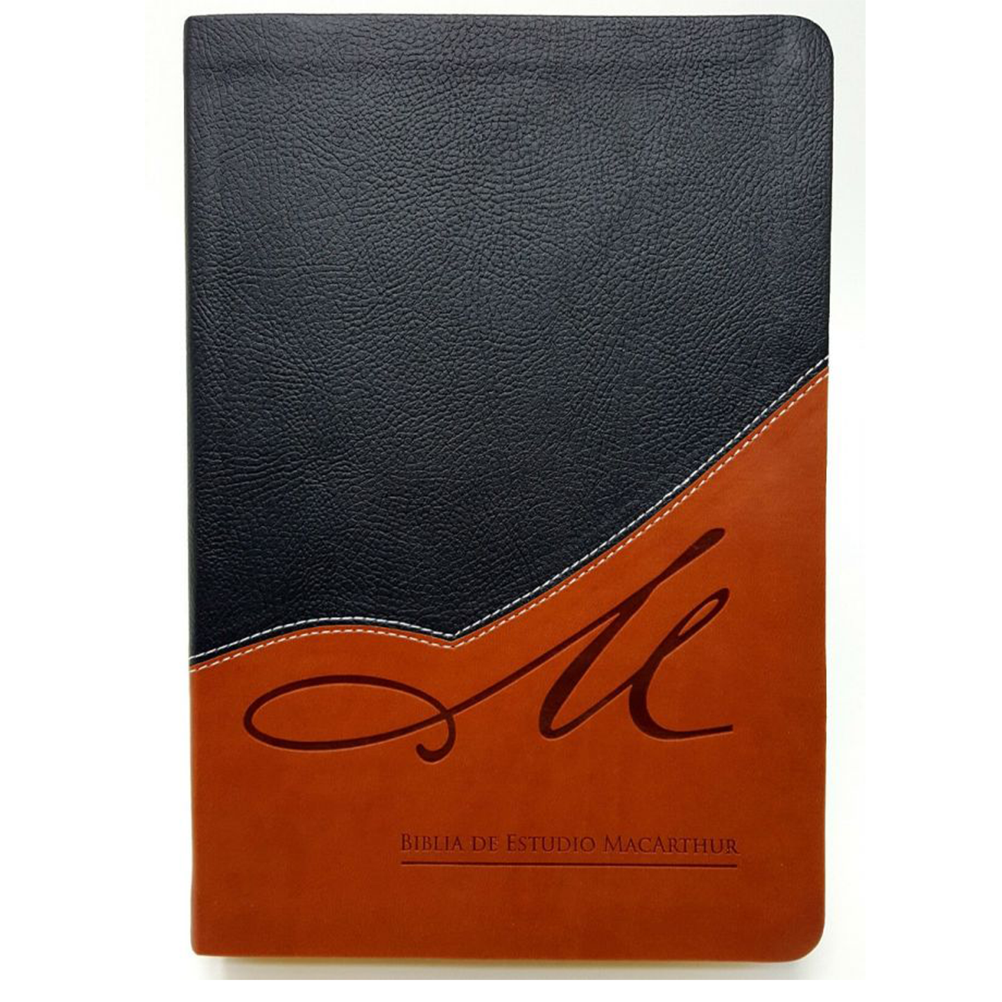 BIBLIA RVR DE ESTUDIO MACARTHUR PIEL COLOR NEGRO MARRÓN