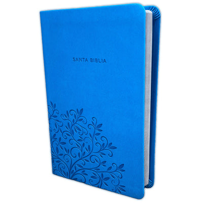 BIBLIA RVR60 IMITACIÓN PIEL AZUL LETRA GRANDE