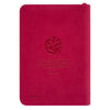 Biblia RVC Letra mediana Color Fucsia Con Ayudas Digitales Con Cierre