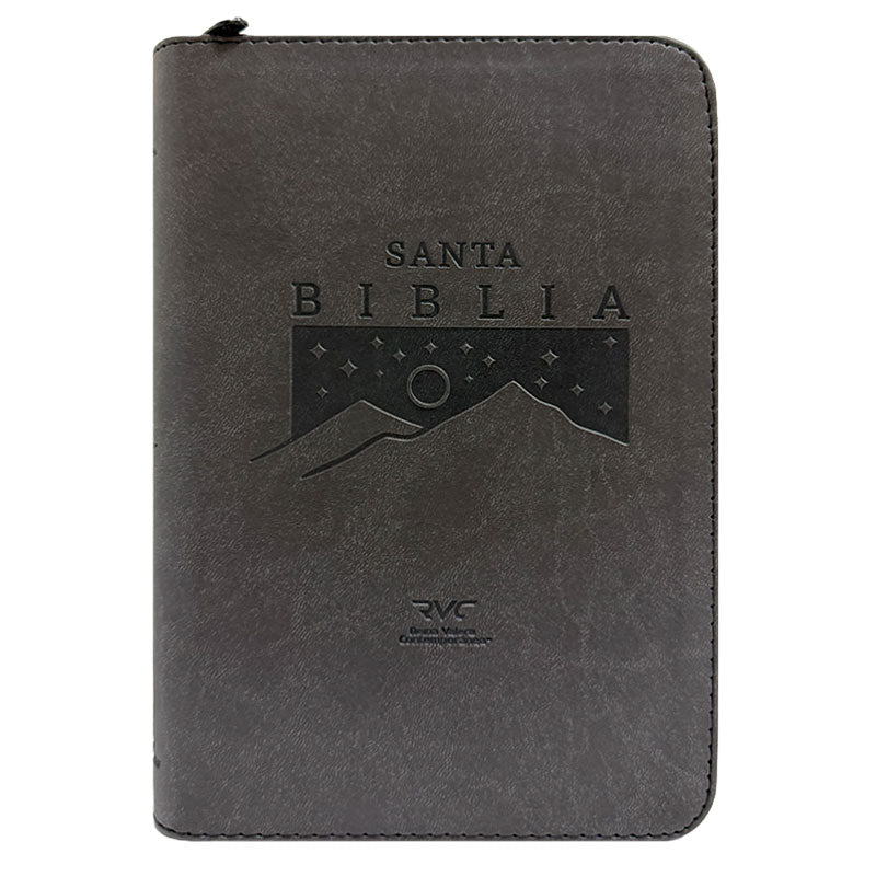 Biblia RVC Letra mediana Color Negra Con Ayudas Digitales Con Cierre