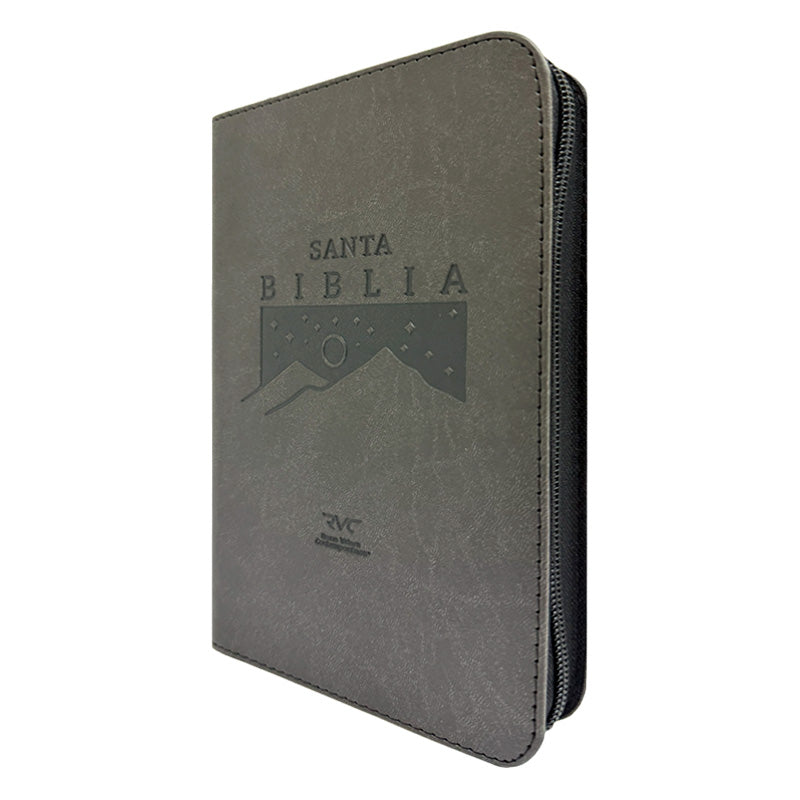 Biblia RVC Letra mediana Color Negra Con Ayudas Digitales Con Cierre
