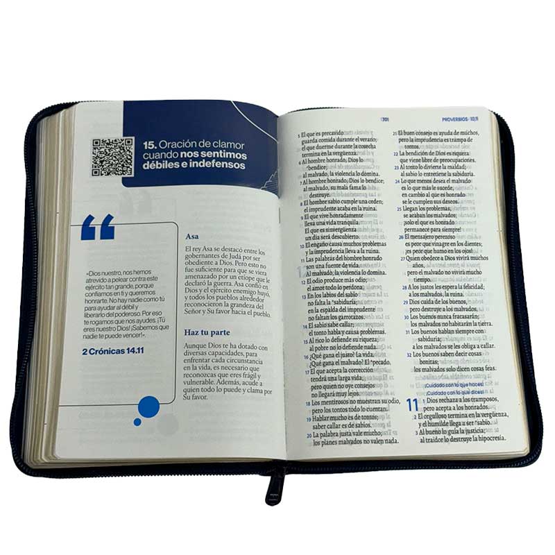 BIBLIA DE ORACIONES TLA66LG PJR AZUL - CANT PLAT
