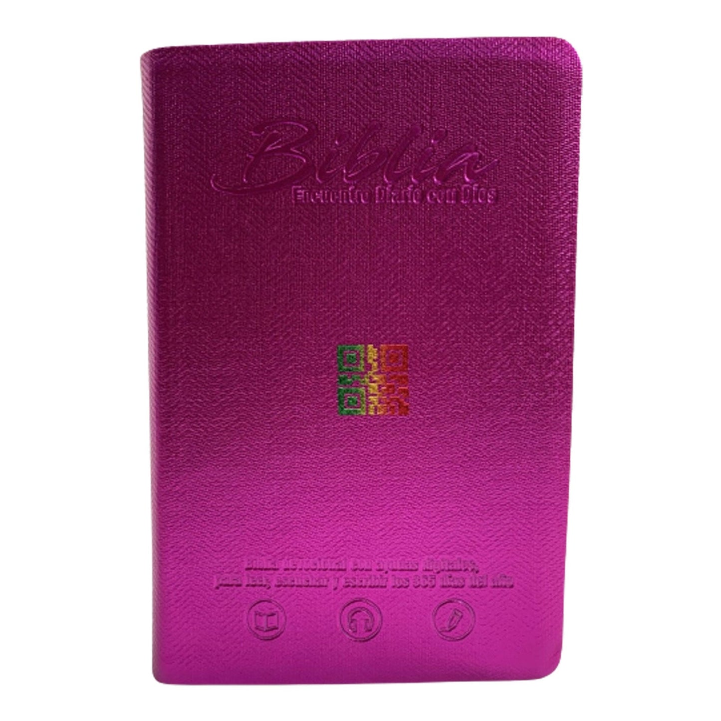 Biblia Encuentro Diario con Dios RVC Letra mediana Color Morado Con Ayudas Digitales