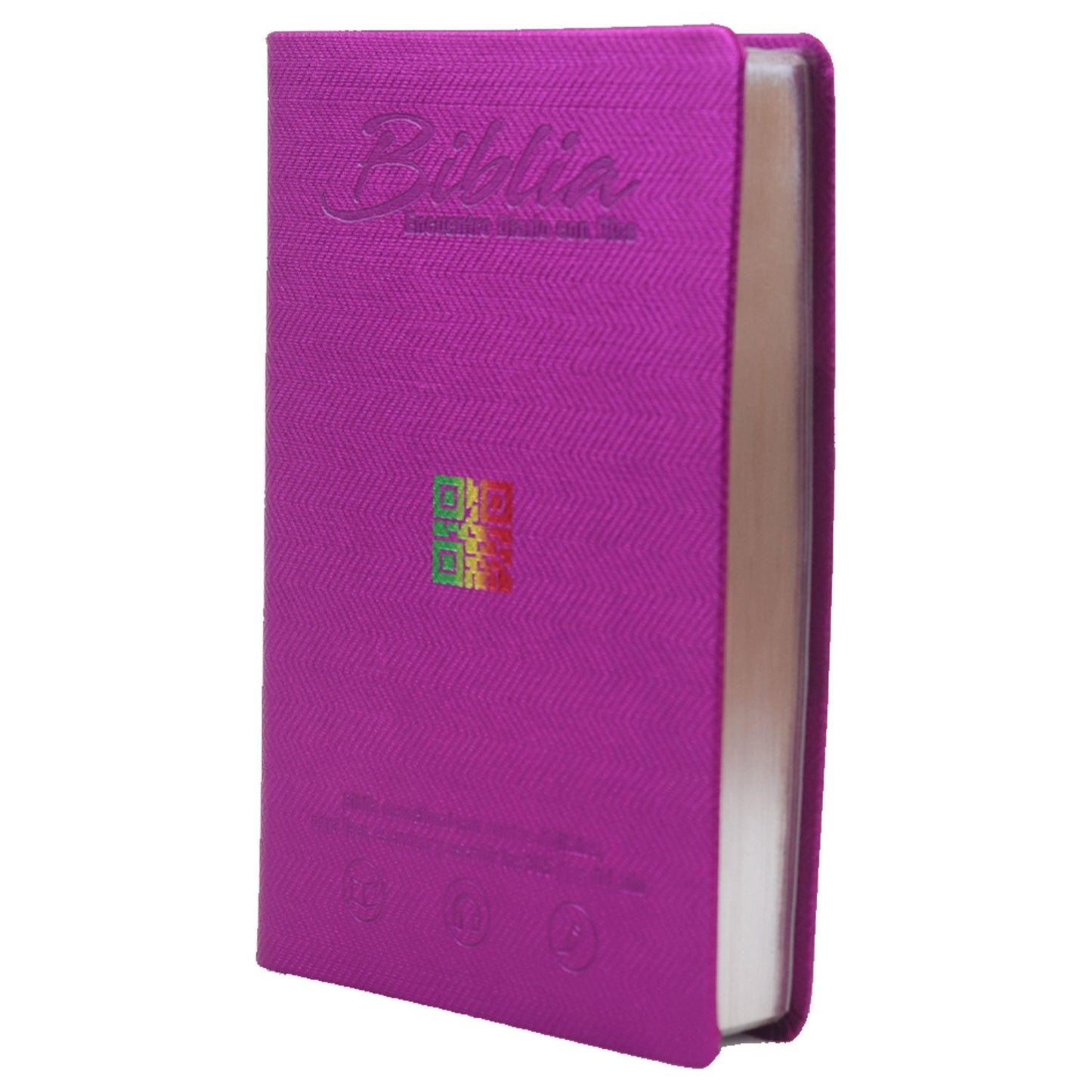 Biblia Encuentro Diario con Dios RVC Letra mediana Color Morado Con Ayudas Digitales