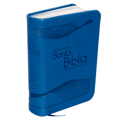 Biblia RVR Letra pequeña Color Azul Con Ayudas Digitales