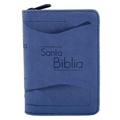 Biblia RVR Letra pequeña Color Azul Con Ayudas Digitales