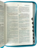 Biblia RVR Letra mediana Color Azul claro Con Ayudas Digitales  Con Indice Perforado