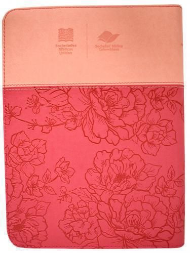 Biblia RVR Letra grande Color Rosado Con Ayudas Digitales