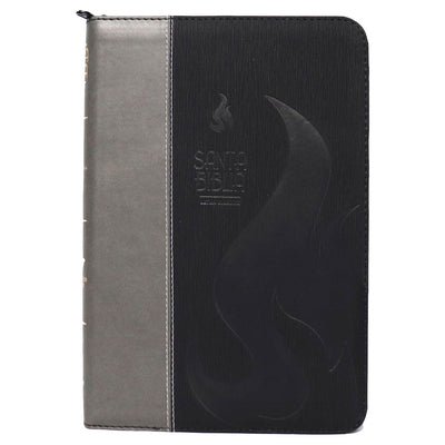 Biblia RVR Letra grande Color Negro Con Ayudas Digitales  Con Indice Perforado