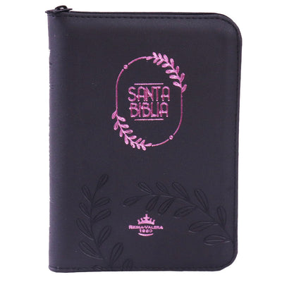 Biblia RVR Letra mediana Color Negro Con Ayudas Digitales  Con Indice Perforado