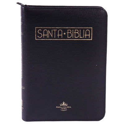 Biblia RVR Letra mediana Color Negro Con Ayudas Digitales