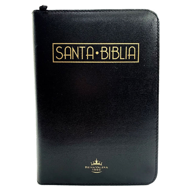 Biblia RVR Letra mediana Color Negro Con Ayudas Digitales  Con Indice Perforado
