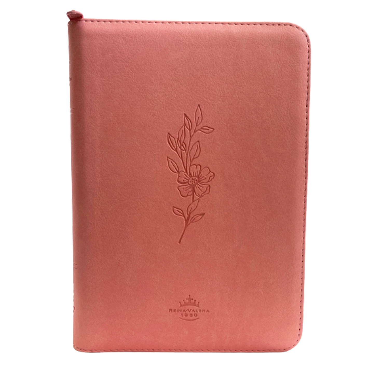 Biblia RVR Letra mediana Color Rosado Con Ayudas Digitales  Con Indice Perforado